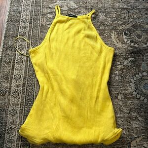 NEVER WORN bright yellow bodysuit